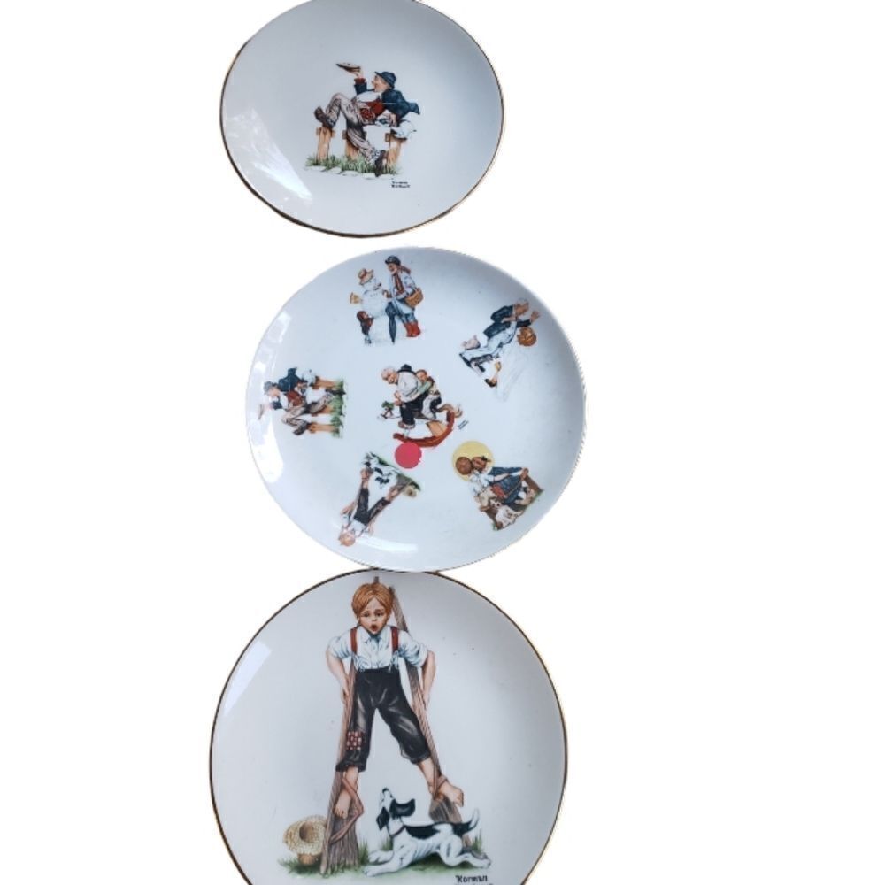 Norman Rockwell Plates (3)